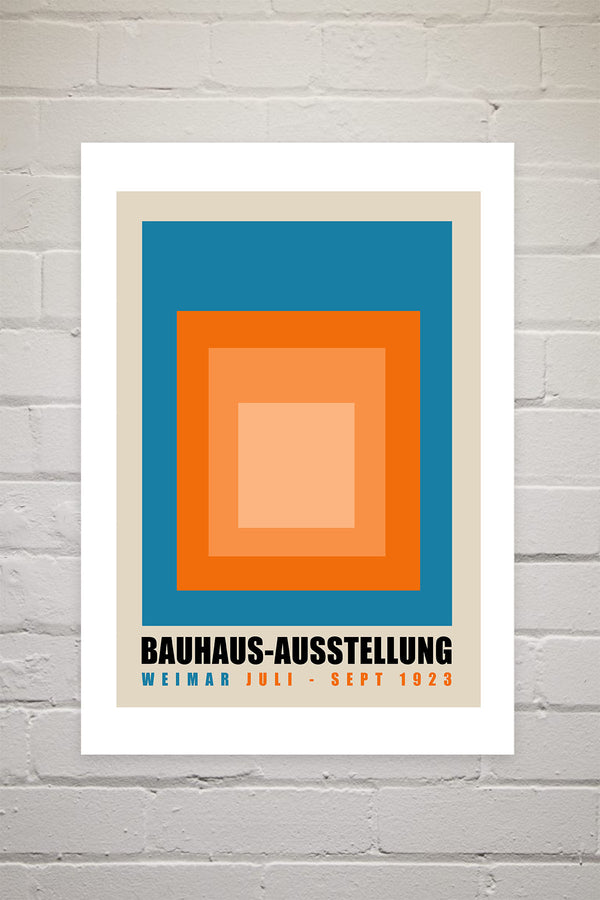 Blue And Orange Bauhaus Ausstellung | Luxe Poster Co