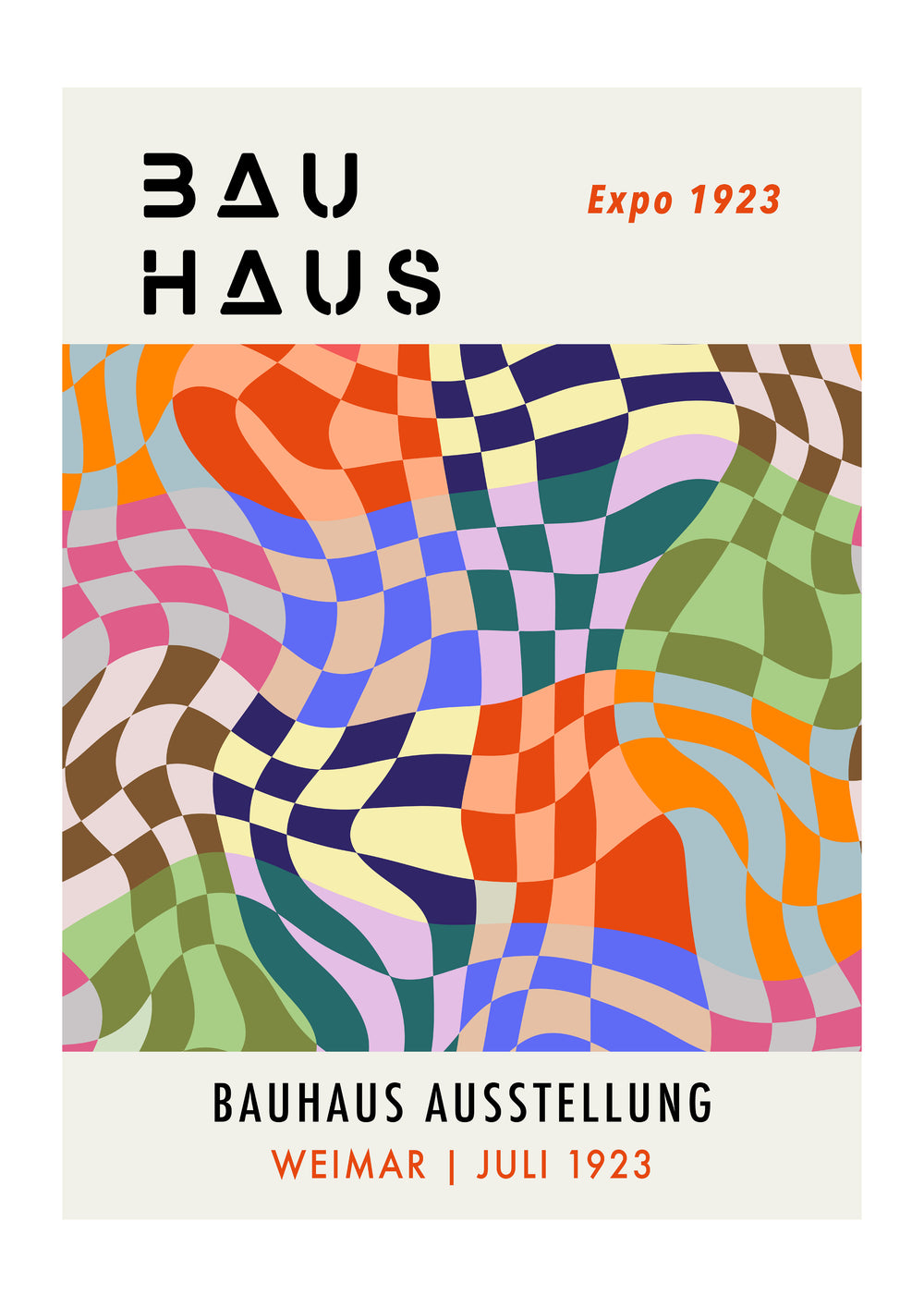 Checkered Bauhaus | Luxe Poster Co