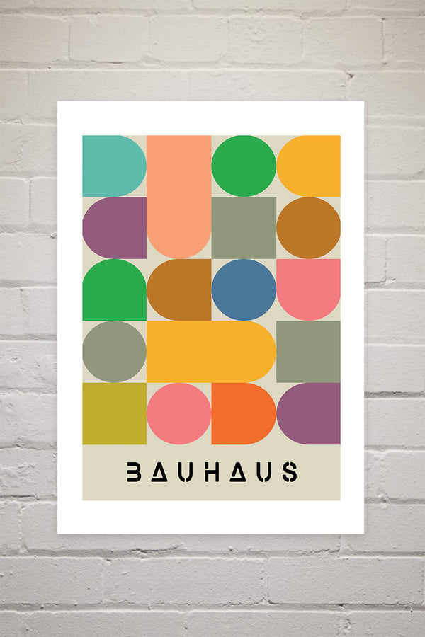 Colourful Bauhaus | Luxe Poster Co