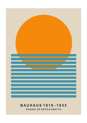 Mid Century Sun Bauhaus | Luxe Poster Co
