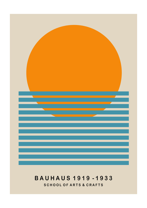 Mid Century Sun Bauhaus | Luxe Poster Co