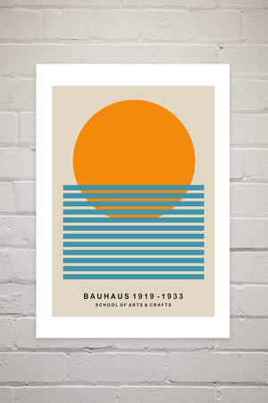 Mid Century Sun Bauhaus | Luxe Poster Co