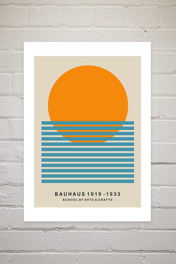 Mid Century Sun Bauhaus | Luxe Poster Co