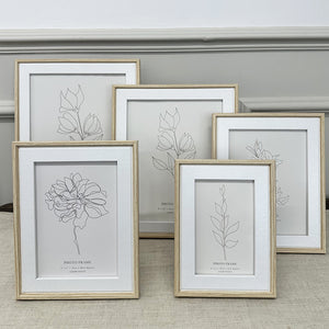 10x8" Photo Frame | Light Wood & White