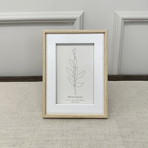 6x4" Photo Frame | Light Wood & White
