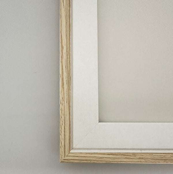 10x8" Photo Frame | Light Wood & White