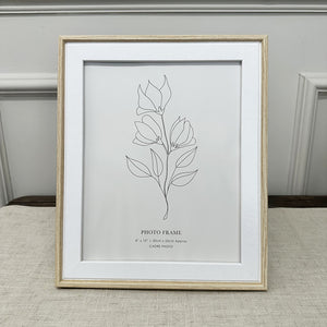 10x8" Photo Frame | Light Wood & White