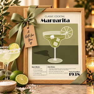 Framed 30x40cm Cocktail Art | Margarita