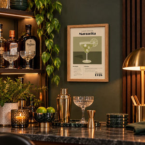 Framed 30x40cm Cocktail Art | Margarita