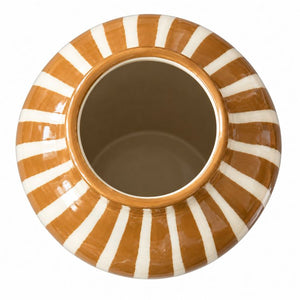 Toffee Stripe Vase | 30 cms