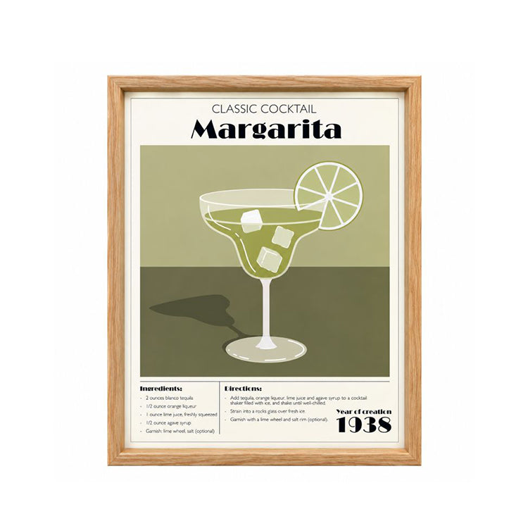 Framed 30x40cm Cocktail Art | Margarita