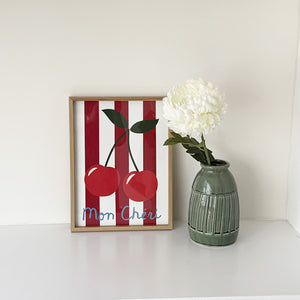 Framed Red Cherry Poster | 2 Styles