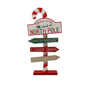Christmas North Pole Sign Post