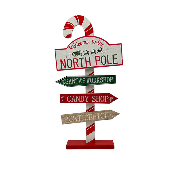 Christmas North Pole Sign Post