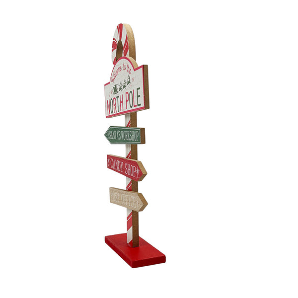 Christmas North Pole Sign Post