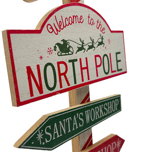 Christmas North Pole Sign Post