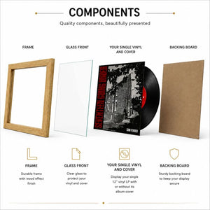 Set of 2 12" Vinyl Album Cover Frames | Oxford Oak Effect
