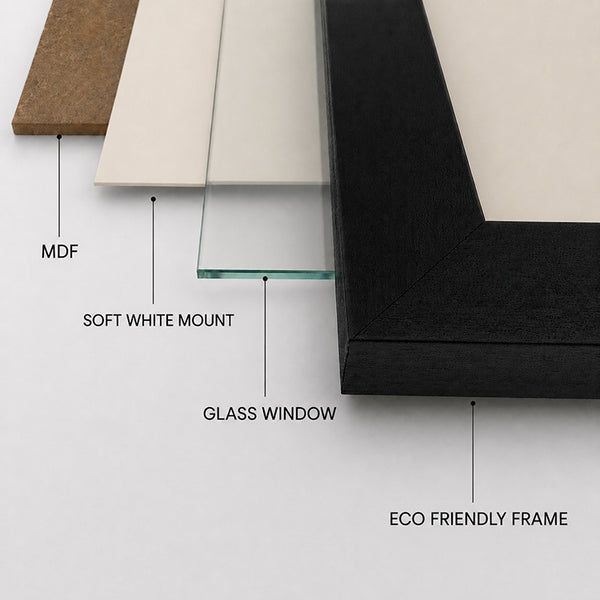 16x16 for 6x4 Black Photo Frame | Oxford
