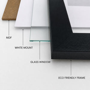 16x16 for 6x4 Black Photo Frame | Oxford