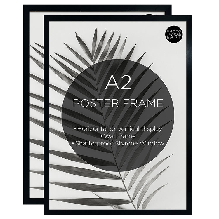 Set of 2 A2 Poster Frames | Oxford Black