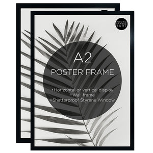 Set of 2 A2 Poster Frames | Oxford Black