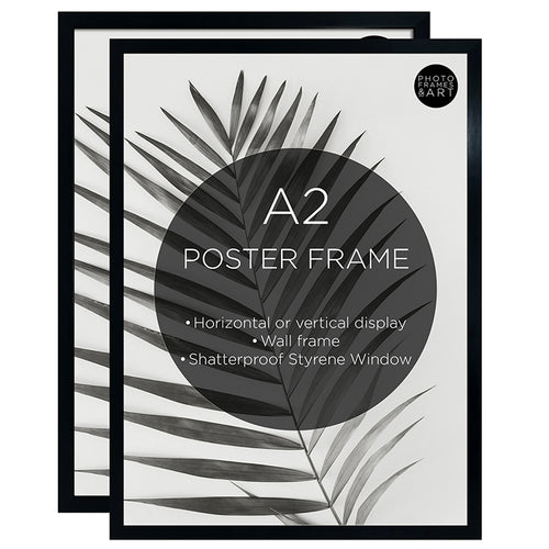 Set of 2 A2 Poster Frames | Oxford Black