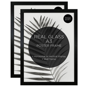 Set of 2 A3 Poster Frame | Oxford Black