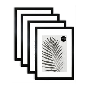 Set of 4 A3 Poster Frame For A4 Print With Mount | Oxford Black