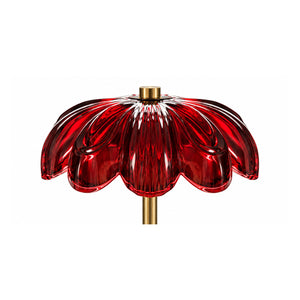 Glass LED FLower Lamp 30cm | Burgundy