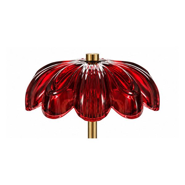 Glass LED FLower Lamp 30cm | Burgundy