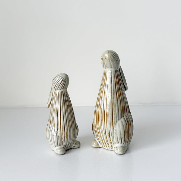 Ribbed Bunny Ornaments | Two Sizes