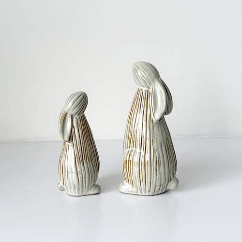Ribbed Bunny Ornaments | Two Sizes