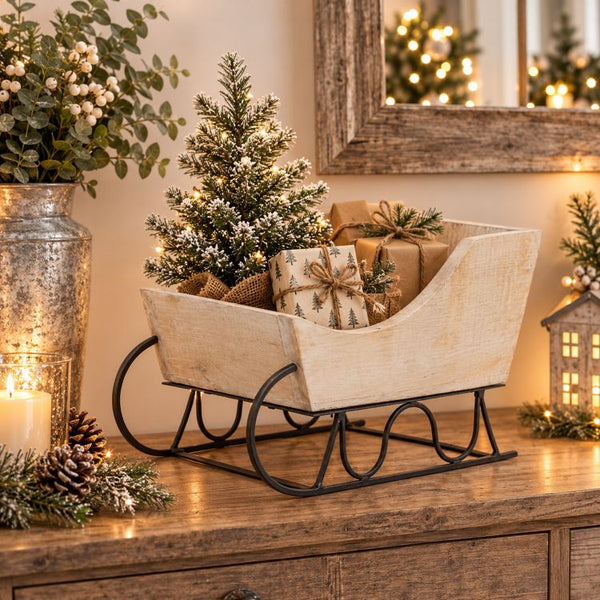 Wooden Decorative Sleigh | 30cm