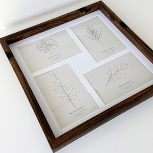 32x32cms Collage Frame | Dark Wood