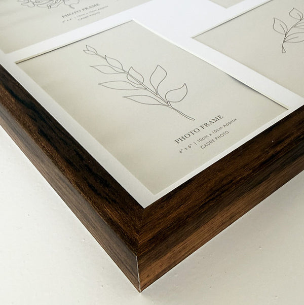 32x32cms Collage Frame | Dark Wood