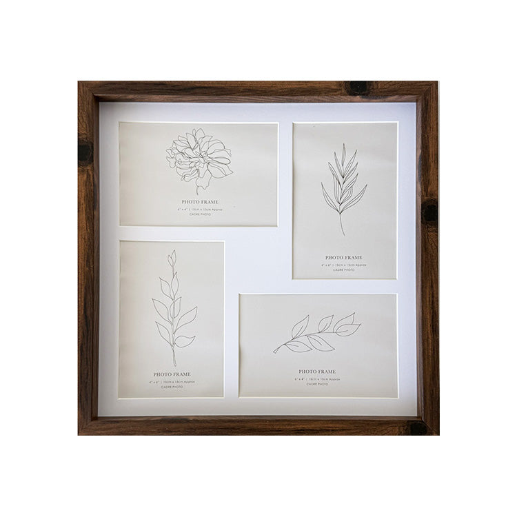 32x32cms Collage Frame | Dark Wood