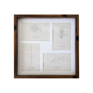 32x32cms Collage Frame | Dark Wood
