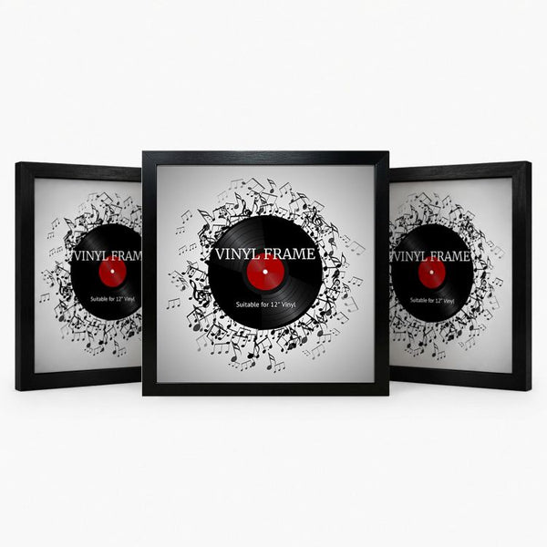 Set of 3 12" Vinyl Album Cover Frames | Oxford Black