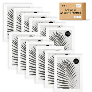 Set of 12 A5 White Photo Frames | Oxford