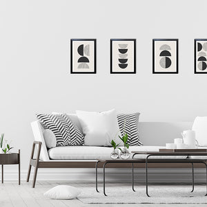Set of 4 A3 Poster Frame For A4 Print With Mount | Oxford Black