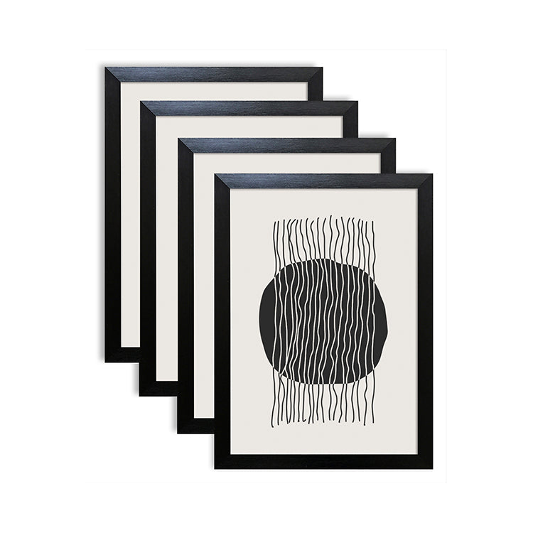 Set of 4 A4 Black Photo Frames | Oxford