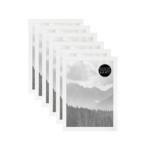 Set of 6 A4 White Photo Frames | Oxford