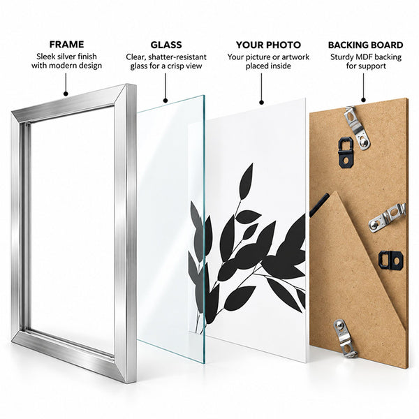 Silver Plated Fine Metal Photo Frame | Available in 4 Sizes