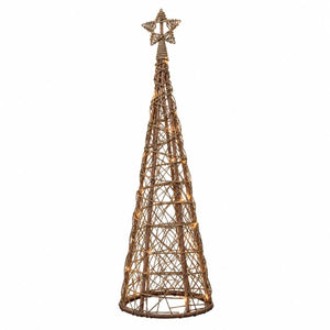 LED Wicker Christmas Tree With Star | Small Or Large