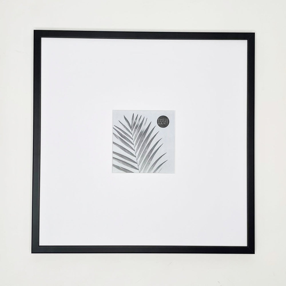 Oversized Mount Wooden 16x16" Black Frame For 5x5" | Signature Collection