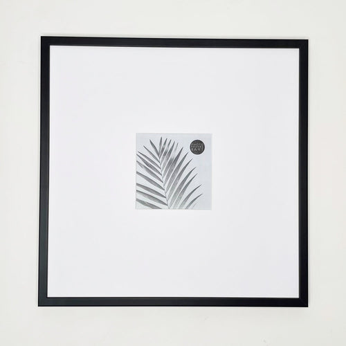 Oversized Mount Wooden 16x16" Black Frame For 5x5" | Signature Collection