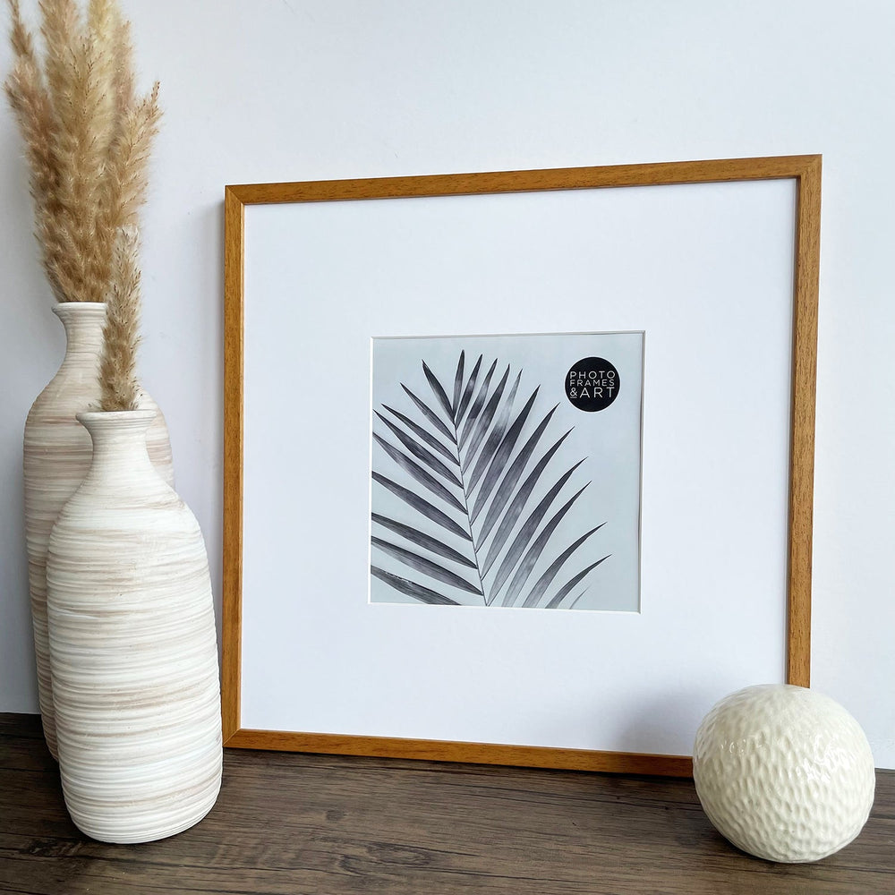 Oversized Mount Wooden 16x16" Oak Effect Frame For 8x8" | Signature Collection