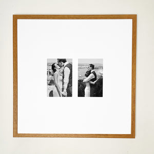 Oversized Mount Wooden 18x18" Oak Effect Frame For Two 6x4" | Signature Collection