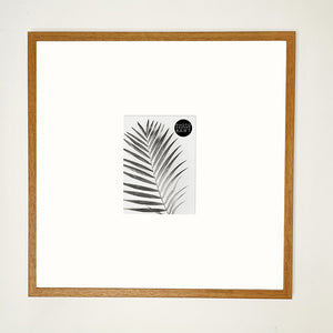 Oversized Mount Wooden 18x18" Oak Effect Frame For 7x5" | Signature Collection