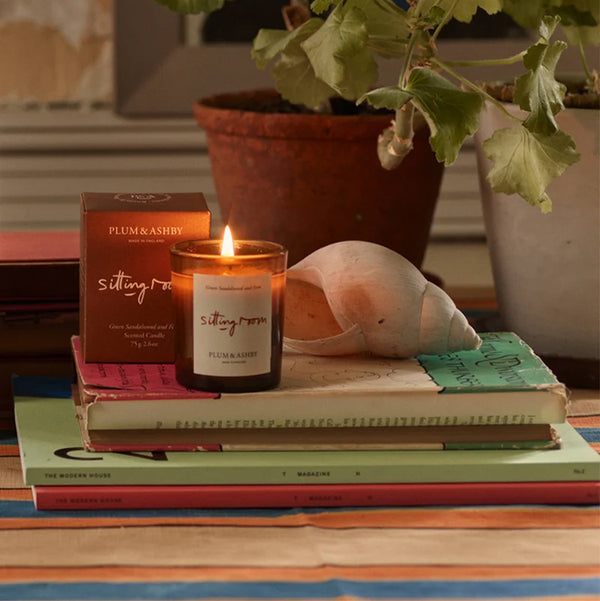 Plum & Ashby Sitting Room Votive | Green Sandalwood and Fern